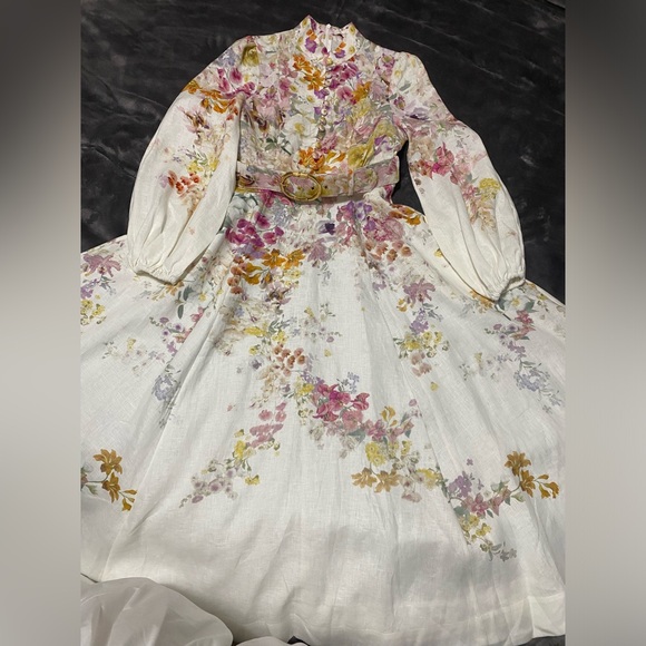 🌸AVAILABLE FOR RENT🌸 Zimmermann Natura Buttoned MIDI Dress - Picture 6 of 10